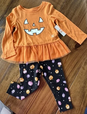 Jumping Beans Halloween 18 Month Girl Outfit Top & Bottom Leggings NWT - Image 1 of 3
