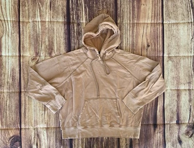 Sudadera con capucha pulóver marrón claro lavado manga larga J.Crew para mujer talla: L Foto 1 de 4