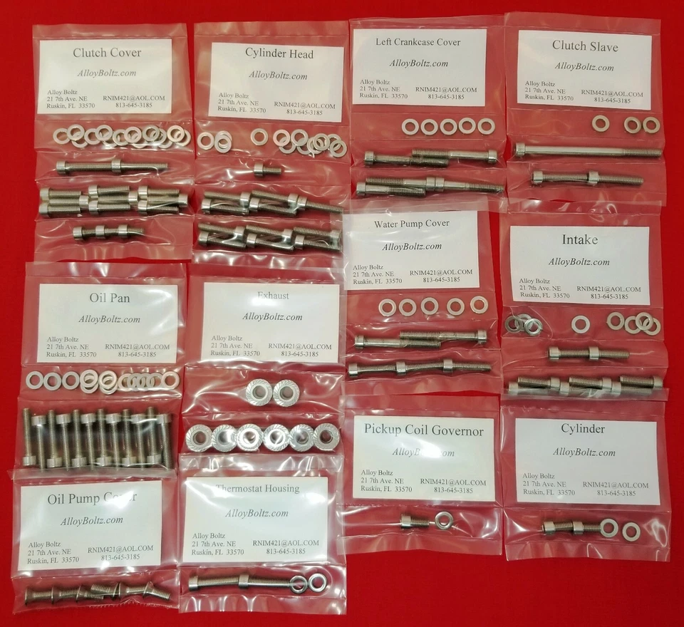 YAMAHA 1987-1995 FZR1000 GENESIS EXUP POLISHED STAINLESS ENGINE BOLT KIT SET - Image 1 of 1