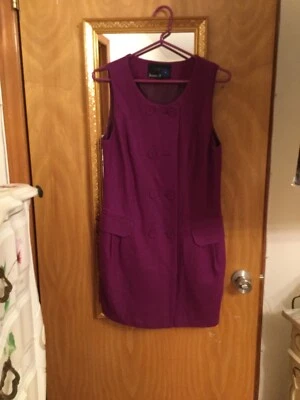 Vestido Chaleco Forever 21 Rosa Magenta Púrpura Lana Pequeño Foto 1 de 4