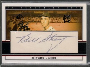 2002 Legendary Cuts SP Auto Autograph Billy Shantz 4/17