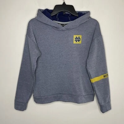NOTRE DAME Hoodie Women XS Under Armour Loose Twist Back Pockets Sweatshirt - Image 1 of 4
