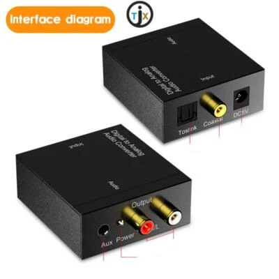 Digital-Analog-Audio-Wandler Decoder Glasfaser auf Koaxial-Stereo-Adapter - Bild 1 von 4