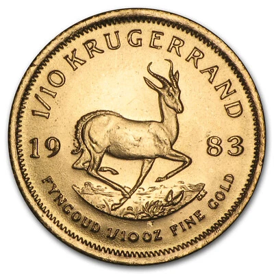 Sudáfrica 1983 1/10 oz oro Krugerrand Foto 1 de 2