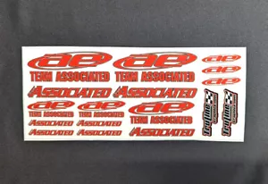 TEAM ASSOCIATED R/C STICKER SHEET - RED - Picture 1 of 1