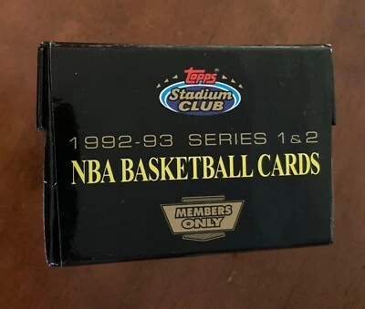 Topps Stadium Club 1992-93 edición limitada solo miembros serie NBA 1&2 caja vacía Foto 1 de 4