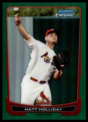 2012 Bowman Chrome Green Refractor #109 Matt Holliday St. Louis Cardinals - Image 1 of 2