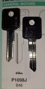 General Motors, GM, P1098J, HBR10J, B46, P98J, Vintage Key Blank. - Picture 1 of 1