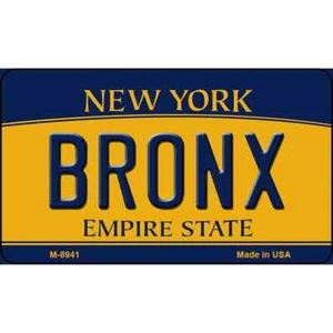Imán de matrícula del estado de Nueva York del Bronx refrigerador hogar cocina decoración - Imagen 1 de 1