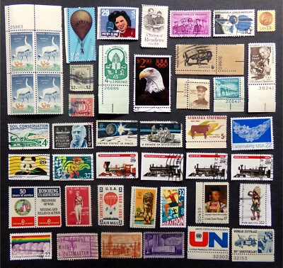 UNIQUE USA STAMP LOT: Vintage Historic Used/Unused American Postage SET #GP-071 - Image 1 of 2