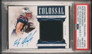 2020 Panini National Treasures Patch Autograph Rob Gronkowski 1/1 PSA 8 Patriots - Picture 1 of 5