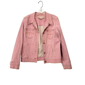 Chaqueta de mezclilla rosa Jeanstar para mujer talla L mezcla de algodón/spandex - Imagen 1 de 4