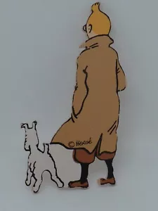 TINTIN ANCIEN PETITE SILHOUETTE EN BOIS Trousselier TINTIN ET MILOU - Foto 1 di 3