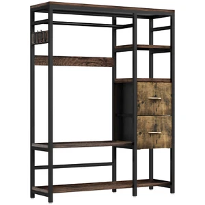 Freestanding Wardrobe Closet Organizer Heavy Duty Garment RackClothing Rack - Picture 1 of 9