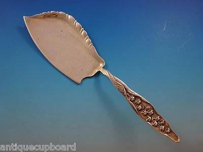 Antiguo servidor de helados de plata esterlina Lily of the Valley de Whiting 9 3/4" Foto 1 de 4