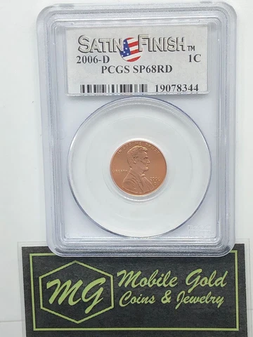 💥💥 2006 D Lincoln Cent PCGS SP68RD Satin Finish 1c Cover