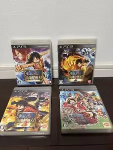 PS3 One Piece Pirate Warriors 1 2 3 Unlimited World Red Lot of 4 Set Japan Game - Picture 1 of 1