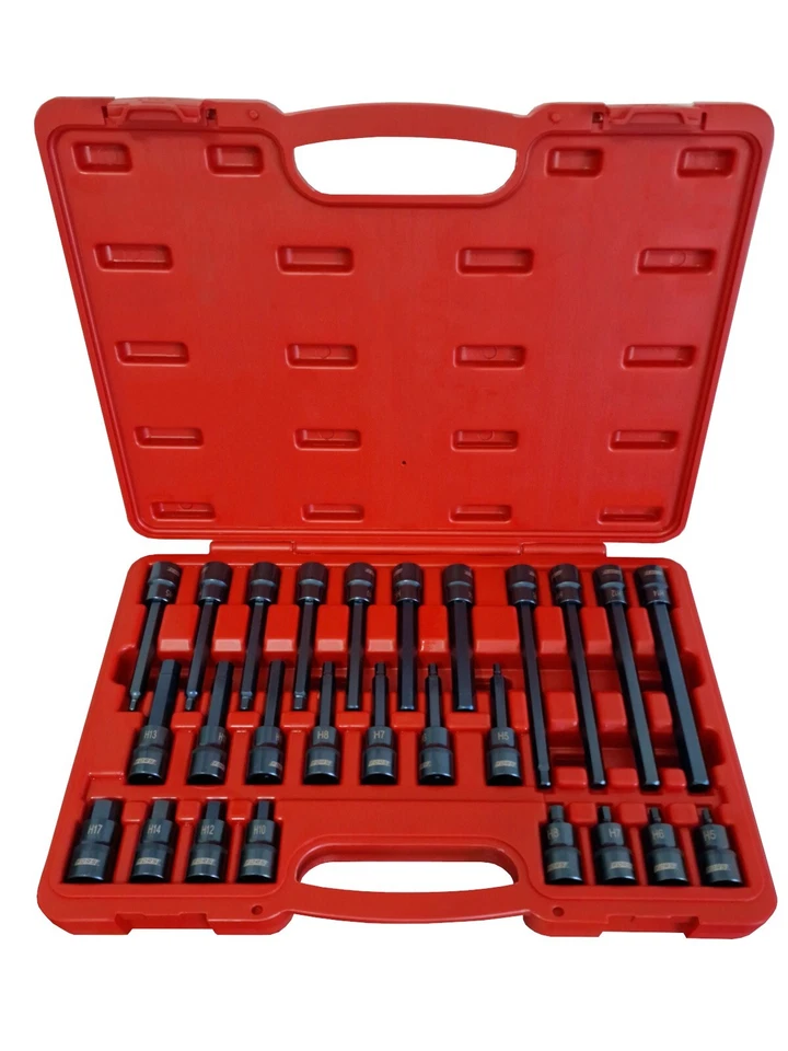 KIT 26 PZ INSERTI INSERTO TORX CHIAVI BUSSOLA 1/2 LUNGHE da H5 a H17 FS-43610 - Immagine 1 di 1