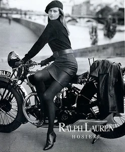 1990 Ralph Lauren Isabelle Townsend motocycle MAGAZINE AD - Picture 1 of 1