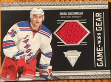 2011-12 Panini Titanium Game Worn Gear Mats Zuccarello #50 New York Rangers