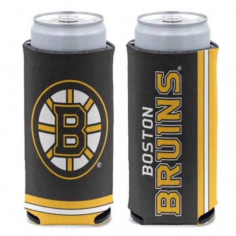 Boston Bruins 12oz Slim Can Cooler [NEW] NHL Beer Seltzer Coozie Claw Holder Cover