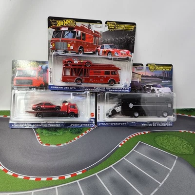 3 Car Set Case H * 2025 Hot Wheels Team Transport Car Culture w/ Ferrari GTO - Image 1 of 2