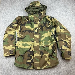 Parka militar de EE. UU. ECWCS clima frío hombres M corta bosque camuflaje chaqueta Goretex - Imagen 1 de 20