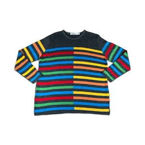 Maglione pullover Karen Lessly donna a righe/blocco di colore manica lunga XL - Foto 1 di 9