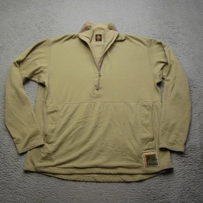 Peckham FROG 套衫男式 L 棕色耐火 USMC 半拉链军用装备 — 第 1/4 张图片