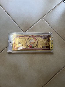 Disney Panini Gold Bankonotes banconota Gastone 800 dollari - Foto 1 di 2