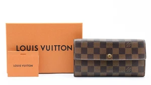 LOUIS VUITTON Damier Portofeuil Sarah Long Wallet N61734 Authentic - Picture 1 of 20