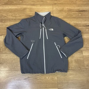 Men's M The North Face Jacket Bionic Apex Softshell Full Zip Gray Fleece Lined - Picture 1 of 6