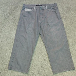 Pantalones de mezclilla Sean John para hombre gris pierna recta talla 40 hip hop y2k clásicos relajados - Imagen 1 de 9