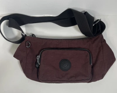 Riñonera ajustable de nailon granate Kipling unisex sin dije de mono Foto 1 de 4