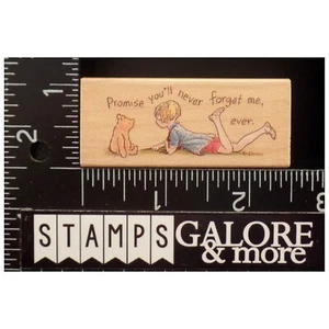 All Night Media Rubber Stamps Pooh DISNEY CHARACTERS 739E PROMISE CHILD #T27 - Picture 1 of 2