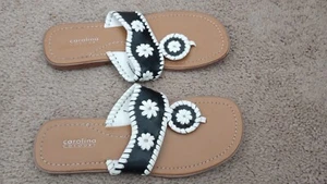 Carolina Colours women's slip-on flip flop thong sandals size 6 - Picture 1 of 3