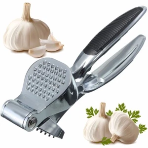 Garlic Press Crusher Squeezer Masher Ginger Mincer Chopper Manual Kitchen Tool - Picture 1 of 7