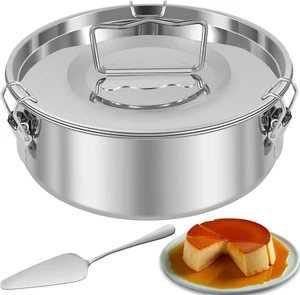 Flan Mold with Lid 7.5Inch Flan Mold for Fast Pot 6QT to 8QT 304 Stainless Steel - Picture 1 of 12