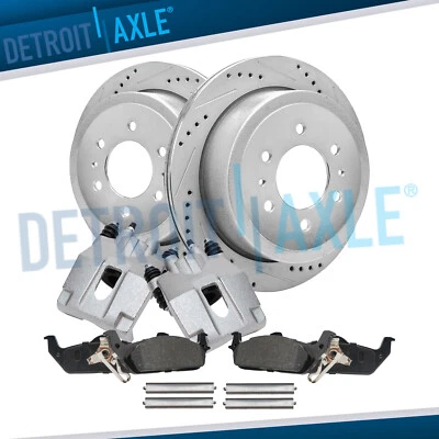 Pastilla de freno de pinza de rotor perforada trasera para Ford F-150 Lincoln Mark LT 2004-2008 Foto 1 de 4