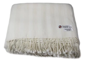 100% lanza de cachemira/espina de arenque blanca 54""x108"" - zona de artesanía nepalí - Imagen 1 de 11