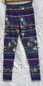 Lularoe leggings tween Disney Nightmare Lock Shock Barrel Halloween black purple - Picture 1 of 5
