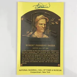Robert Pershing Bobby Doerr National Baseball Hall of Fame Autographed Postcard - Picture 1 of 5