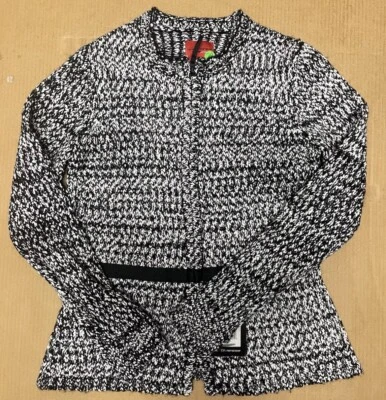 (29)  NWT Womens  Narciso Rodriquez Front zip Cardigan Black size Medium - Image 1 of 4