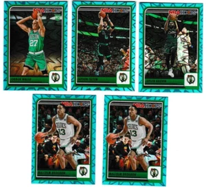 (5) 2023-24 Hoops Teal Explosion Boston Celtics Lot: Jordan Walsh RC Tatum Brown - Picture 1 of 1