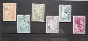 GREECE 1951 RECONSTRUCTION/ MARSHALL PLAN FULL SET USED SCOTT #539-544 - Picture 1 of 3
