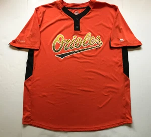 RARE Authentic Majestic Cool Base Baltimore Orioles Jersey Two Button Shirt - Picture 1 of 5