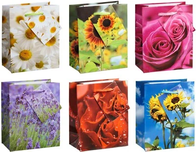 TSI 12er Pack Geschenktüte klein ca. 11 x 6,5 x 14 cm BLUMENMIX - Bild 1 von 4