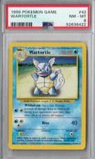 WARTORTLE 1999 BASE SET POKEMON CARD #42 GAME PSA 8 NM-MT 42/102 UNLIMITED TCG