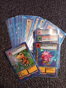 Digimon cards 50qty sticker custom deck#2 holographic new - Picture 1 of 11
