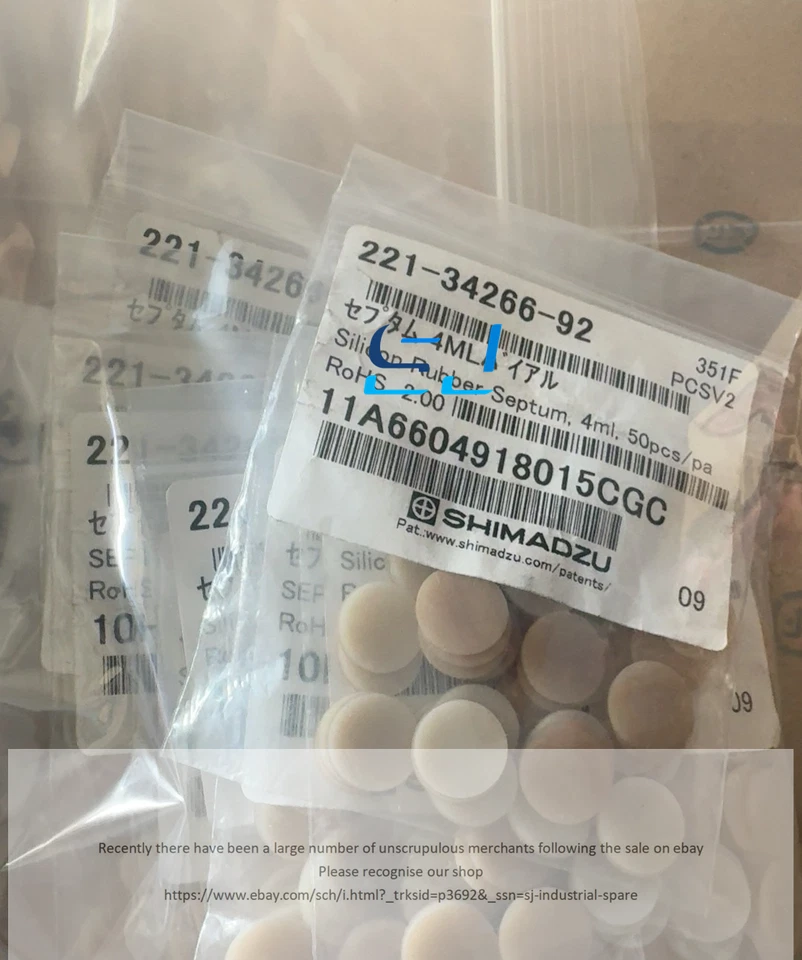 Brand new SHIMADZU 221-34266-92 Gas Phase Vial Gasket 221-34266-92 - Image 1 of 1